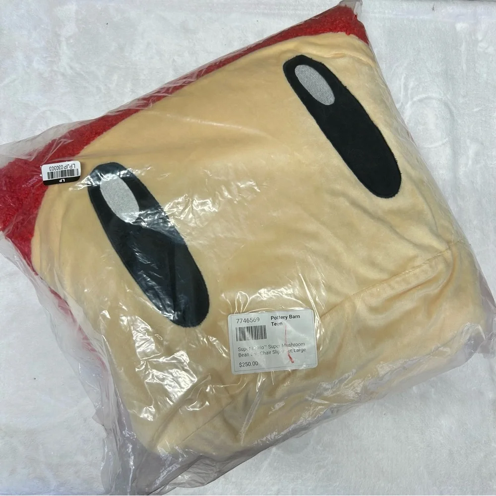 Pottery Barn Large Super Mario Mushroom Bean Bag Chair Slipcover Nintendo NEW